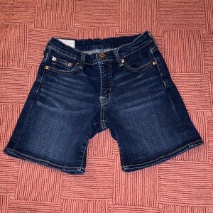 GAP Mid Rise Denim Shorts - Deep Blue women’s waist 26” rise 8.25” inseam 7”
